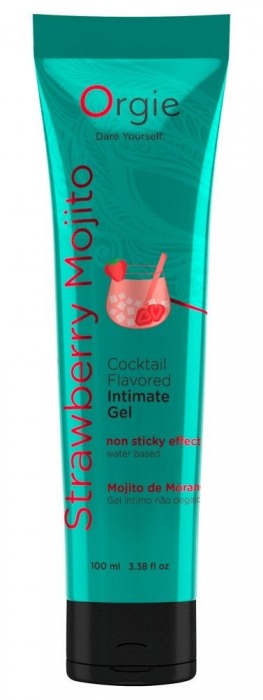 Съедобный интимный гель Orgie Lube Tube Cocktail Strawberry Mojito - 100 мл. - ORGIE - купить с доставкой в Брянске