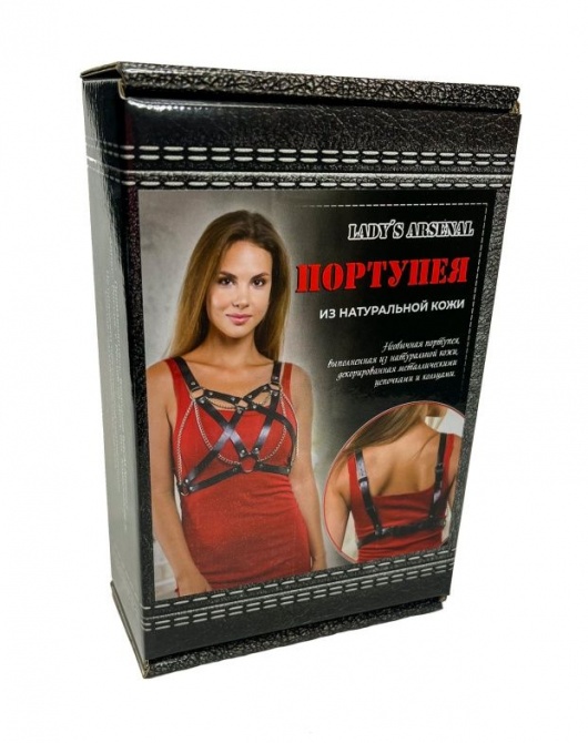 Портупея из натуральной кожи с цепочками - БДСМ Арсенал - купить с доставкой в Брянске