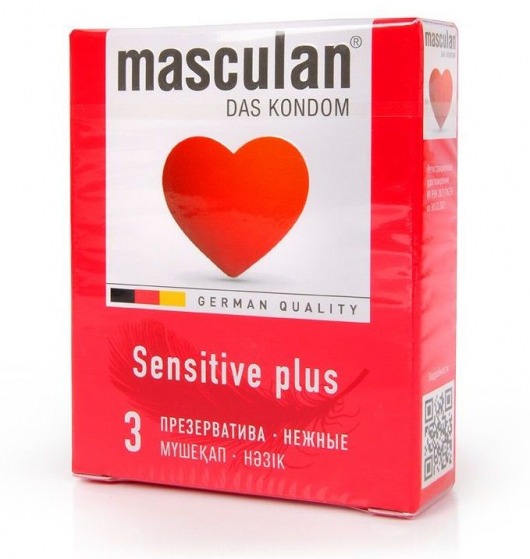 Презервативы Masculan Sensitive plus - 3 шт. - Masculan - купить с доставкой в Брянске