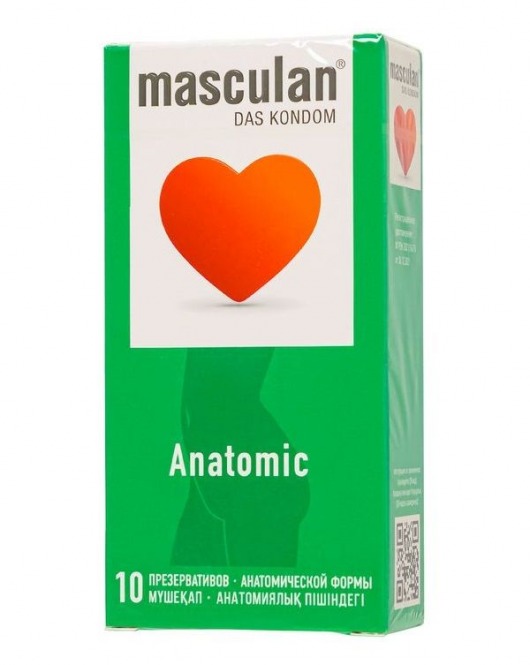 Презервативы анатомической формы Masculan Anatomic - 10 шт. - Masculan - купить с доставкой в Брянске