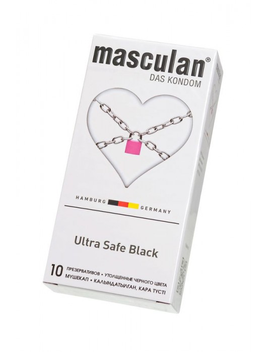 Ультрапрочные презервативы Masculan Ultra Safe Black - 10 шт. - Masculan - купить с доставкой в Брянске