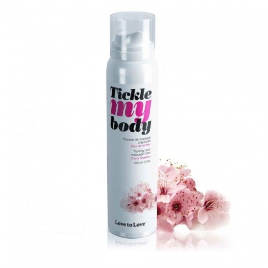 Массажная хрустящая пенка Tickle My Body Cherry Blossom с ароматом вишневого цвета - 150 мл. - Love to Love - купить с доставкой в Брянске