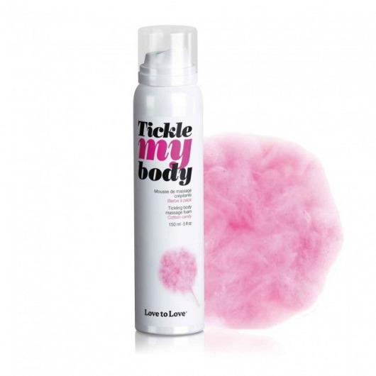 Массажная хрустящая пенка Tickle My Body Cotton Candy с ароматом сладкой ваты - 150 мл. - Love to Love - купить с доставкой в Брянске