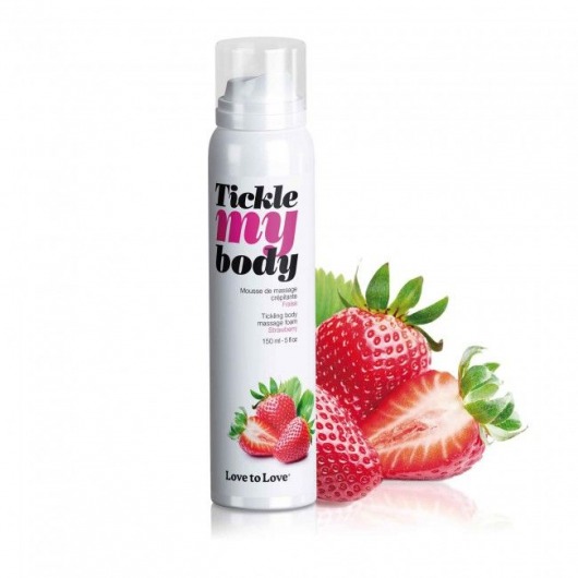 Массажная хрустящая пенка Tickle My Body Strawberry с ароматом клубники - 150 мл. - Love to Love - купить с доставкой в Брянске