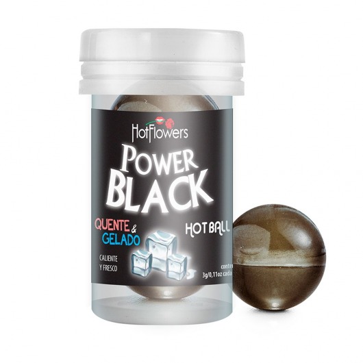 Интимный гель Power Black Hot Ball с охлаждающе-разогревающим эффектом (2 шарика по 3 гр.) - HotFlowers - купить с доставкой в Брянске