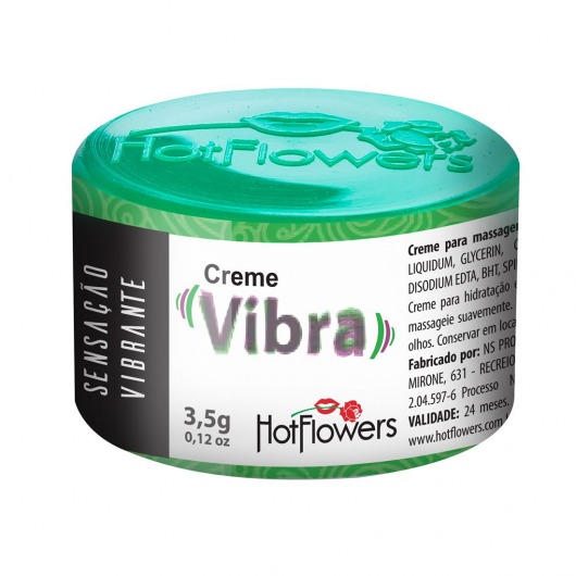 Возбуждающий крем Vibra с эффектом вибрации - 3,5 гр. - HotFlowers - купить с доставкой в Брянске