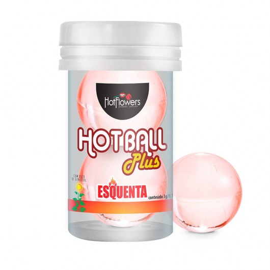 Лубрикант на масляной основе Hot Ball Plus с разогревающим эффектом (2 шарика по 3 гр.) - HotFlowers - купить с доставкой в Брянске