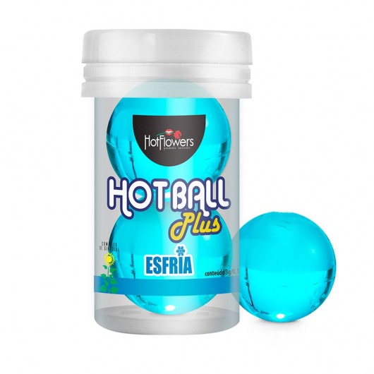 Лубрикант на масляной основе Hot Ball Plus с охлаждающим эффектом (2 шарика по 3 гр.) - HotFlowers - купить с доставкой в Брянске