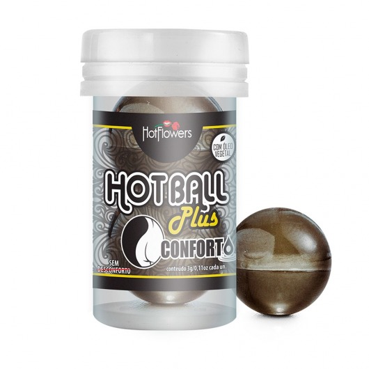 Анальный лубрикант на масляной основе Hot Ball Plus Conforto (2 шарика по 3 гр.) - HotFlowers - купить с доставкой в Брянске