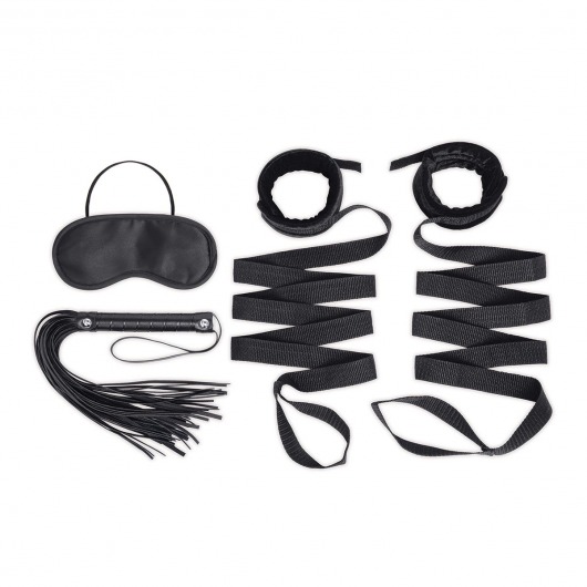 Эротический набор 4PC Bondage Bed Strap   Flogger Kit - Lux Fetish - купить с доставкой в Брянске