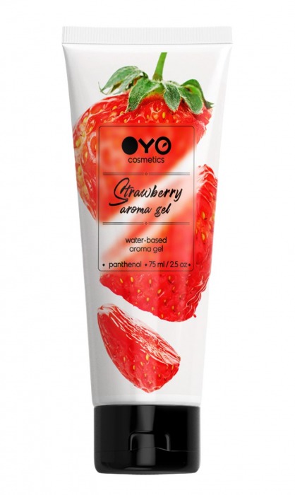 Лубрикант на водной основе OYO Aroma Gel Strawberry с ароматом клубники - 75 мл. - OYO - купить с доставкой в Брянске