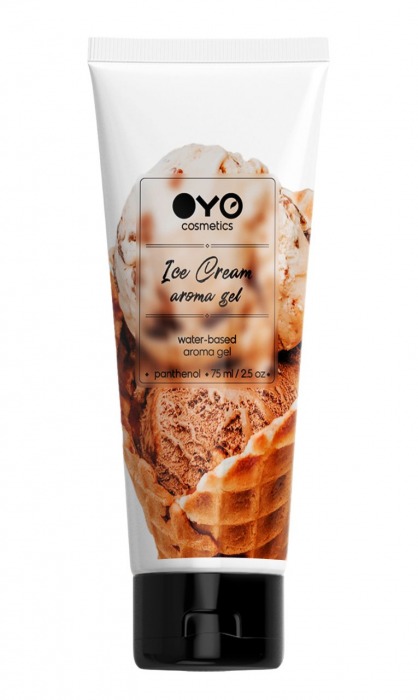 Лубрикант на водной основе OYO Aroma Gel Ice Cream с ароматом пломбира - 75 мл. - OYO - купить с доставкой в Брянске