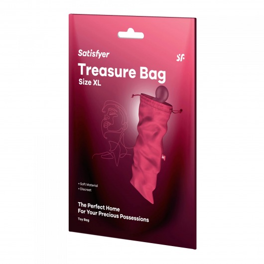 Розовый мешочек для хранения игрушек Treasure Bag XL - Satisfyer - купить с доставкой в Брянске