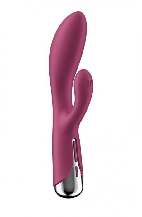 Малиновый вибратор-кролик Spinning Rabbit 1 с ротацией - 20 см. - Satisfyer купить в Брянске с доставкой в Orgasmix.ru Малиновый вибратор-кролик Spinning Rabbit 1 с ротацией - 20 см. - Satisfyer