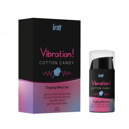 Жидкий вибратор Vibration Cotton Candy с ароматом сахарной ваты - 15 мл. - INTT - купить с доставкой в Брянске