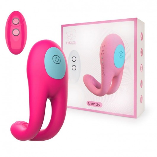 Розовое виброкольцо с пультом ДУ - I-MOON - в Брянске купить с доставкой