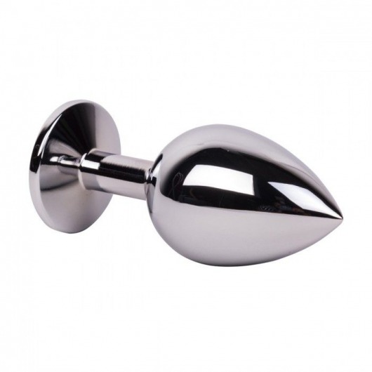 Большой стальной плаг с оранжевым кристаллом Juicy Orange - 9,5 см. - Erotic Fantasy - купить с доставкой в Брянске