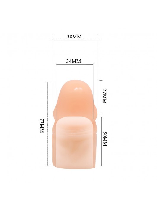 Телесная насадка на пенис - 7,7 см. - Baile - в Брянске купить с доставкой