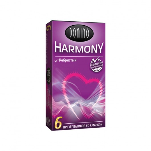 Презервативы с рёбрышками Domino Harmony - 6 шт. - Domino - купить с доставкой в Брянске