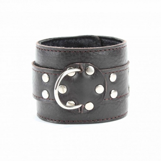 Кожаные наручники на металлической цепочке - БДСМ Арсенал - купить с доставкой в Брянске