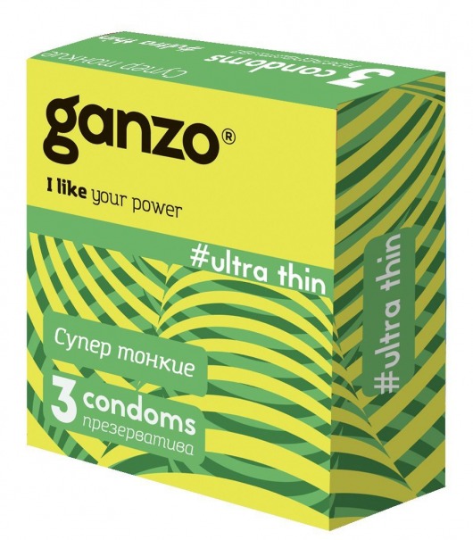 Ультратонкие презервативы Ganzo Ultra thin - 3 шт. - Ganzo - купить с доставкой в Брянске