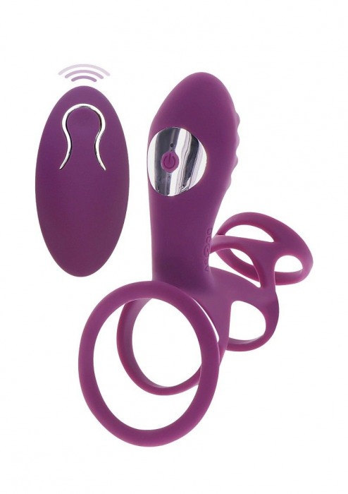 Фиолетовая эрекционная вибронасадка Halo Halo C-Ring Sleeve - Toy Joy - в Брянске купить с доставкой