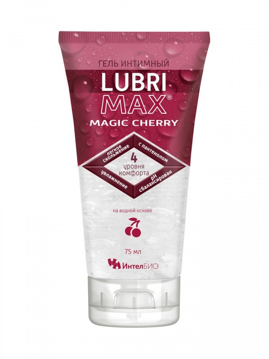 Интимный гель-смазка на водной основе Lubrimax Magic Cherry - 75 мл. - ИнтелБИО - купить с доставкой в Брянске