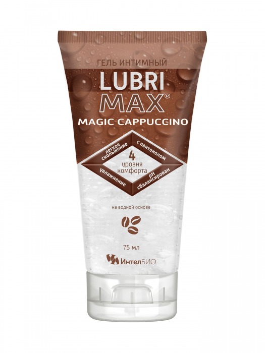 Интимный гель-смазка на водной основе Lubrimax Magic Cappuccino - 75 мл. - ИнтелБИО - купить с доставкой в Брянске