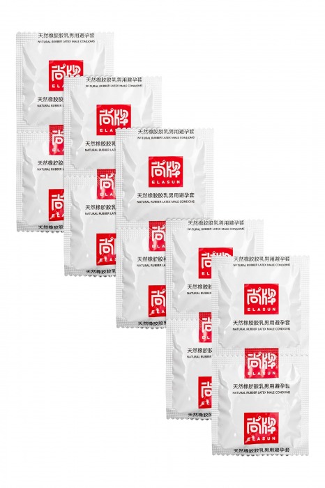 Презервативы с точками и ребрами Elasun Ribbed and Dotted - 10 шт. - Elasun - купить с доставкой в Брянске