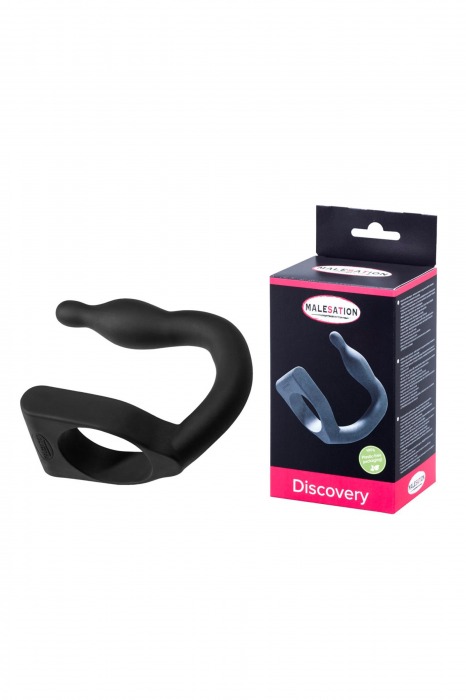 Эрекционное кольцо с вибровтулкой Discovery - MALESATION - в Брянске купить с доставкой