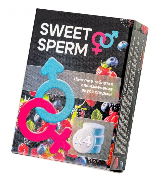 Шипучие таблетки для мужчин Sweet Sperm для изменения вкуса спермы (4 шт. по 0,5 гр.) - Капиталпродукт - купить с доставкой в Брянске
