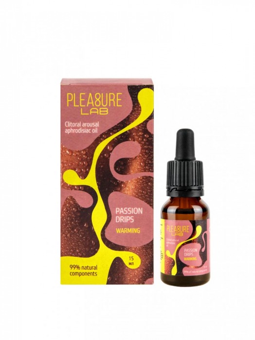 Капли с согревающим эффектом Passion Drips Warming - 15 мл. - Pleasure Lab - купить с доставкой в Брянске
