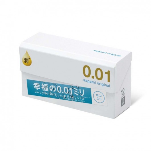 Увлажнённые презервативы Sagami Original 0.01 Extra Lub - 12 шт. - Sagami - купить с доставкой в Брянске