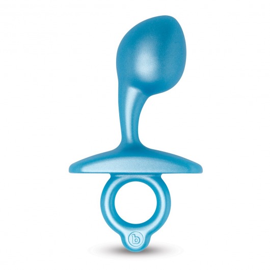 Голубая анальная пробка для массажа простаты Bulb Silicone Prostate Plug - 10,7 см. - b-Vibe - в Брянске купить с доставкой