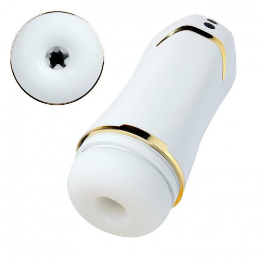 Белый вибромастурбатор Hero с режимом вакуума - A-LOVING - в Брянске купить с доставкой