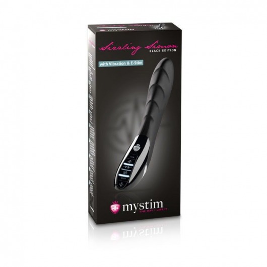 Вибратор с электростимуляцией Sizzling Simon Black Edition - 27 см. - MyStim - купить с доставкой в Брянске