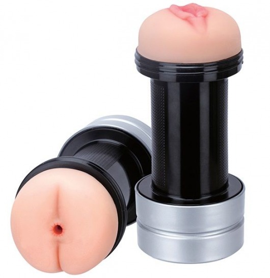 Мастурбатор 2-в-1 REALSTUFF 2 IN 1 HUMMER ANUS   VAGINA: вагина и анус - Dream Toys - в Брянске купить с доставкой