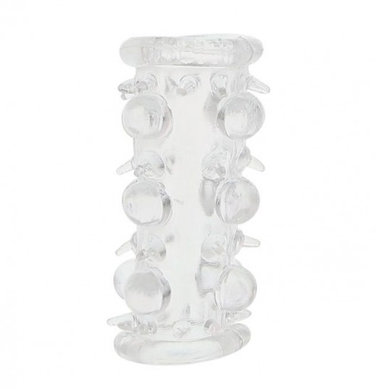 Прозрачная насадка на пенис с шипами и бугорками JELLY JOY LUST CLUSTER CLEAR - Dream Toys - в Брянске купить с доставкой