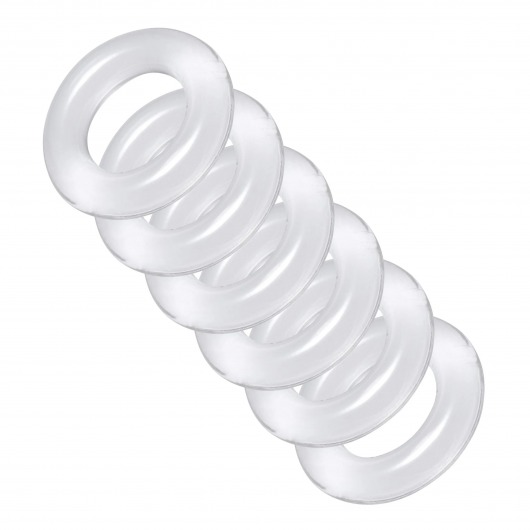 Комплект из 6 прозрачных эрекционных колец Ring Master Custom Ball Stretcher Kit - XR Brands - в Брянске купить с доставкой