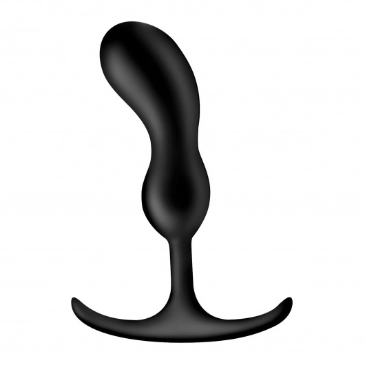 Черный массажер простаты с утяжелителями Premium Silicone Weighted Prostate Plug Medium - 16,3 см. - XR Brands - в Брянске купить с доставкой