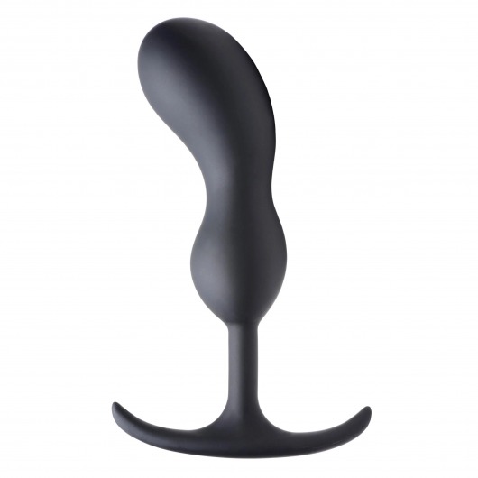 Черный массажер простаты с утяжелителями Premium Silicone Weighted Prostate Plug Large - 18,8 см. - XR Brands - в Брянске купить с доставкой