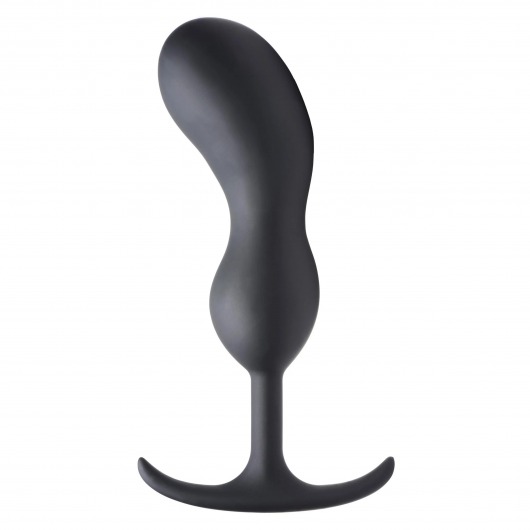 Черный массажер простаты с утяжелителями Premium Silicone Weighted Prostate Plug XL - 20,8 см. - XR Brands - в Брянске купить с доставкой