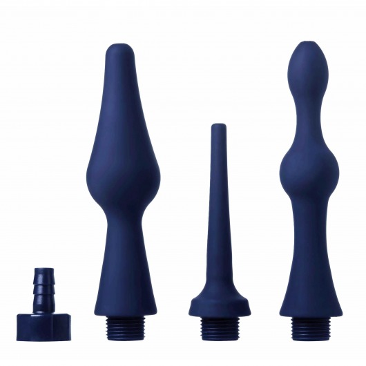 Набор из 3 универсальных насадок для анального душа Universal 3 Piece Silicone Enema Attachment Set - XR Brands - купить с доставкой в Брянске