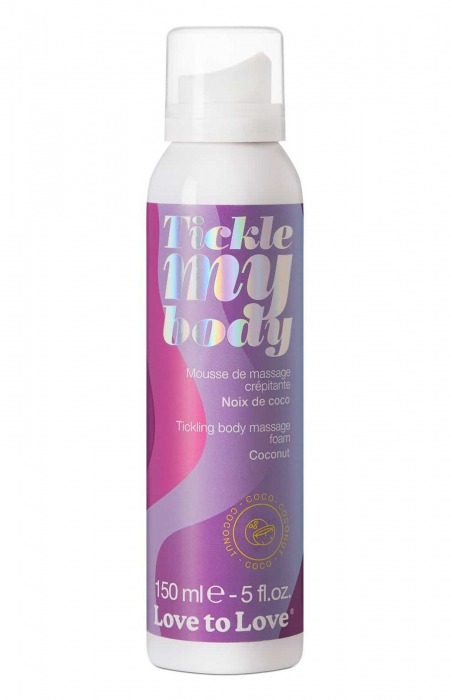Массажная хрустящая пенка Tickle My Body Coconut с ароматом кокоса - 150 мл. - Love to Love - купить с доставкой в Брянске