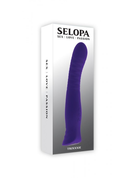 Фиолетовый вибростимулятор Trixxxie - 22,2 см. - Selopa
