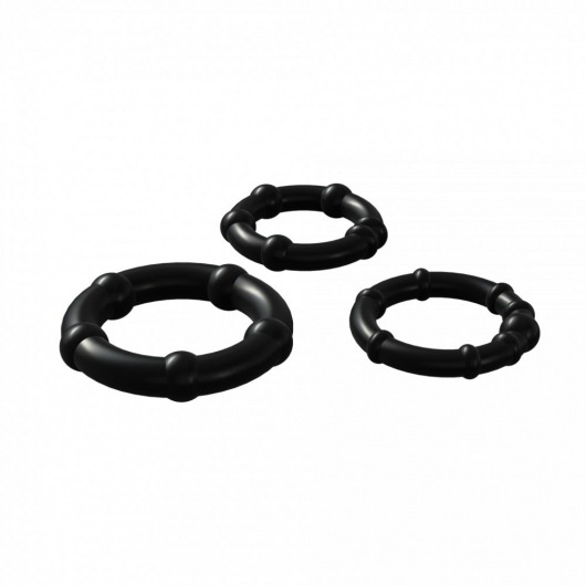 Набор из 3 черных эрекционных колец Babooom Ring Set - Adrien Lastic - в Брянске купить с доставкой
