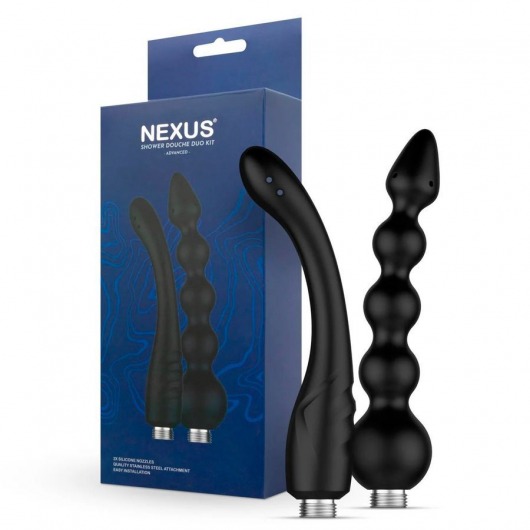 Набор из 2 насадок для анального душа Shower Douche Duo Kit - Nexus Range - купить с доставкой в Брянске