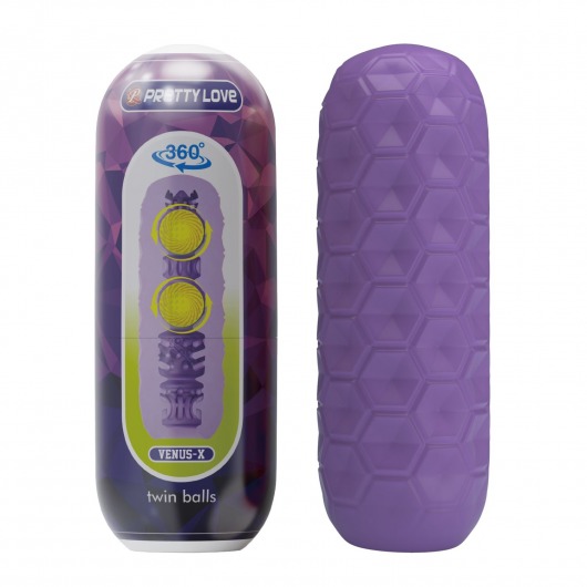 Фиолетовый мастурбатор Venus-X Twin balls - Baile - в Брянске купить с доставкой