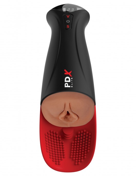 Мастурбатор-вагина в колбе с вибрацией Fuck-O-Matic Pro XL - Pipedream - в Брянске купить с доставкой