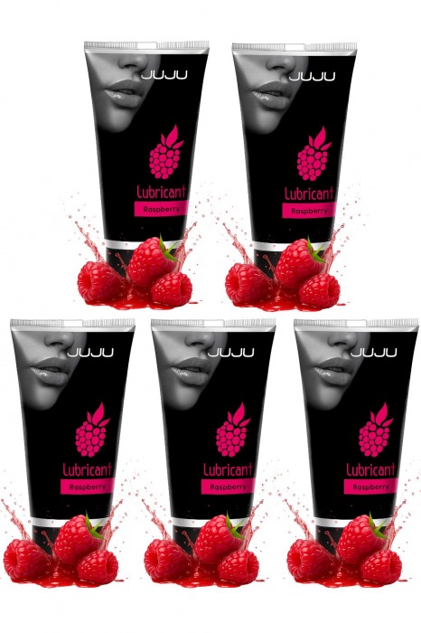 Набор из 5 съедобных лубрикантов JUJU со вкусом малины - JuJu - купить с доставкой в Брянске Набор из 5 съедобных лубрикантов JUJU со вкусом малины - JuJu - купить с доставкой в Брянске
